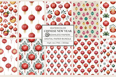 Chinese New Year Seamless Papers - CraftNest - Digital Crafting and Art