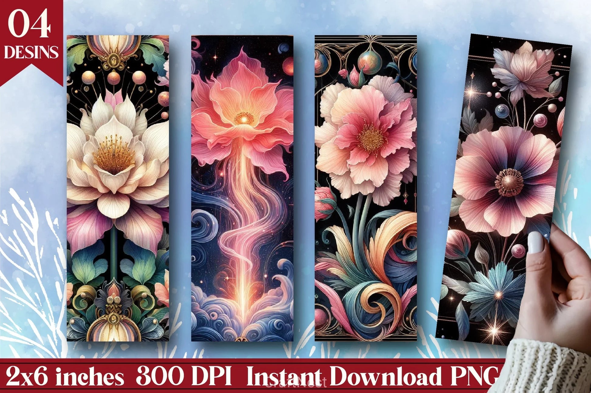 Flowers Bookmark Junk Journal 5 - CraftNest - Digital Crafting and Art