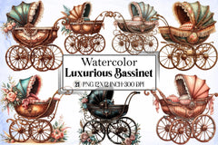 Luxurious Bassinet Clipart Bundle - CraftNest - Digital Crafting and Art