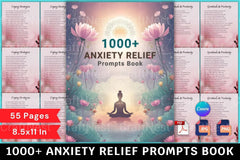 Anxiety Relief Prompts Book for Stress Reduction - CraftNest - Digital Crafting and Art