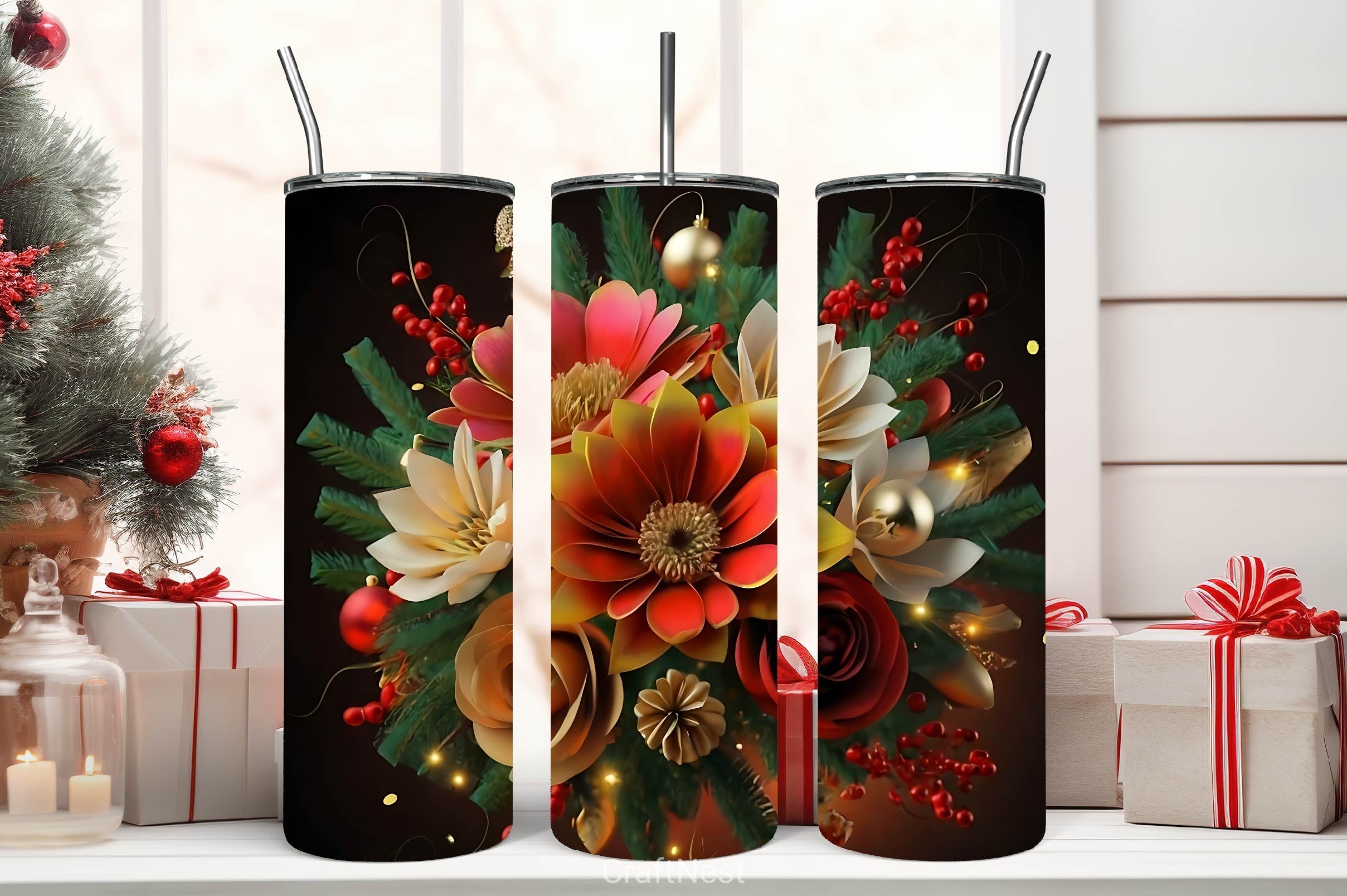 Flower Tumbler Wrap Bundle 31