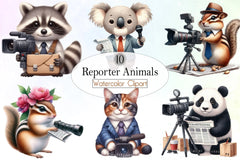 Reporter Animals Clipart Bundle - CraftNest - Digital Crafting and Art