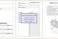 Daily Manifestation Journal KDP Planner - CraftNest - Digital Crafting and Art