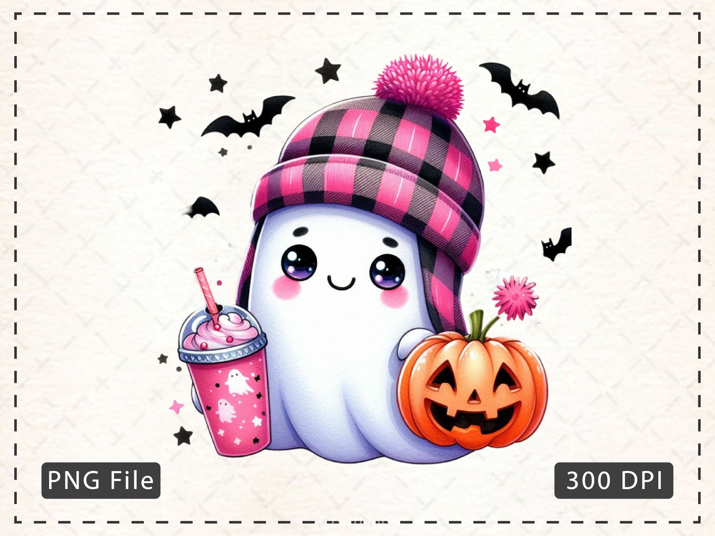 Cute Ghost Cute Halloween Clipart Bundle 7