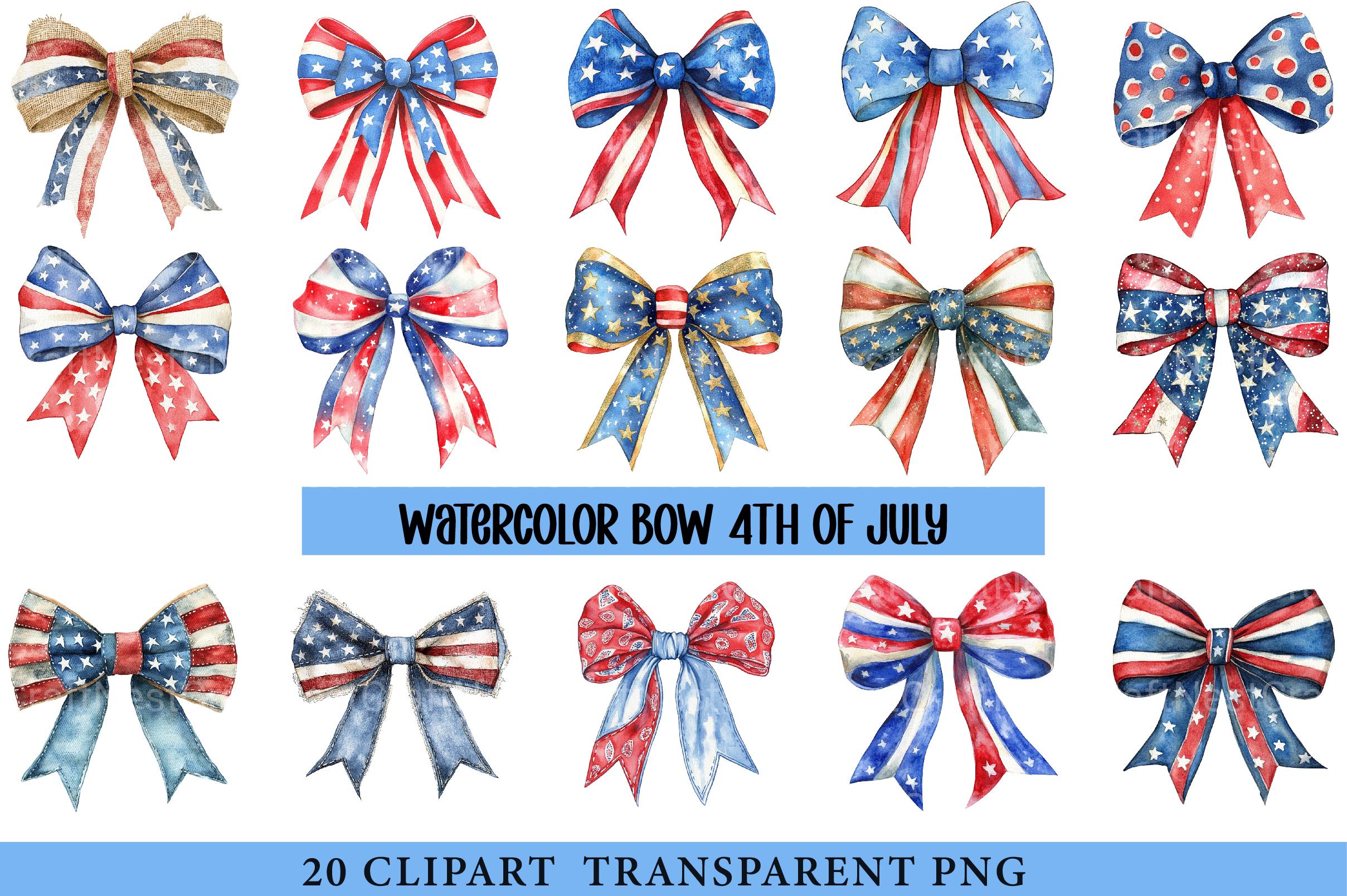 4th of July Bow Clipart
