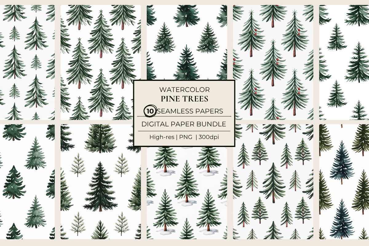 Pine Trees Seamless Papers