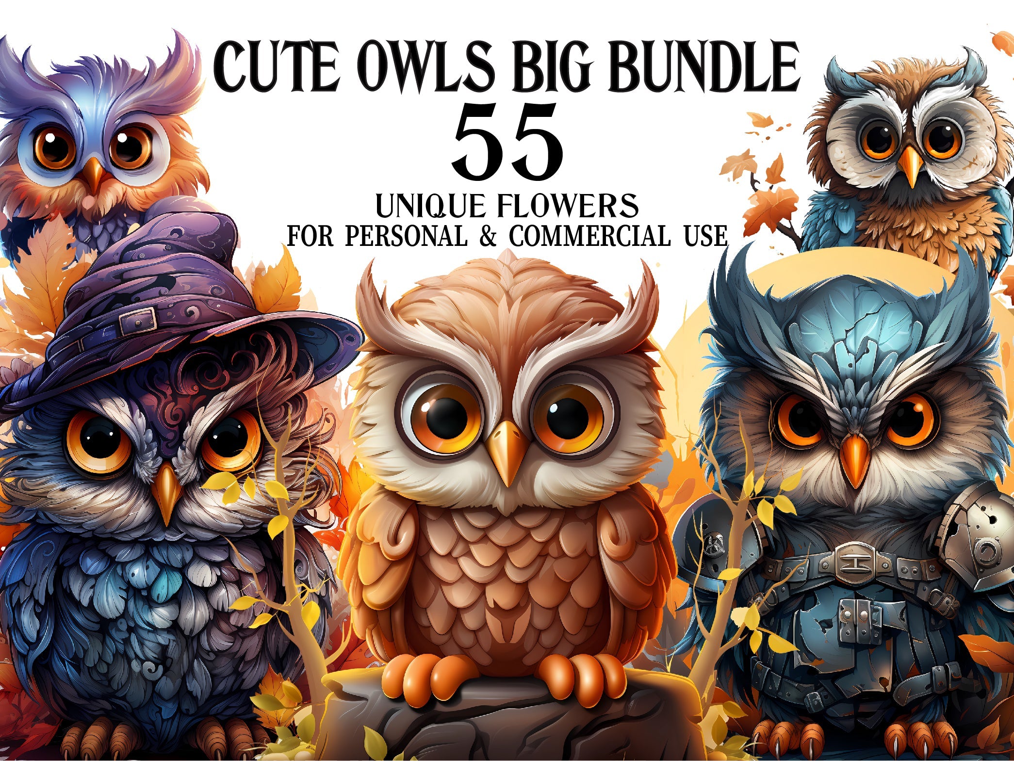 Cute Owls Clipart - CraftNest