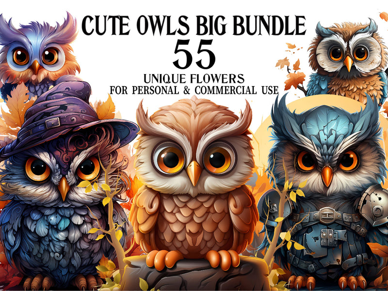 Cute Owls Clipart - CraftNest
