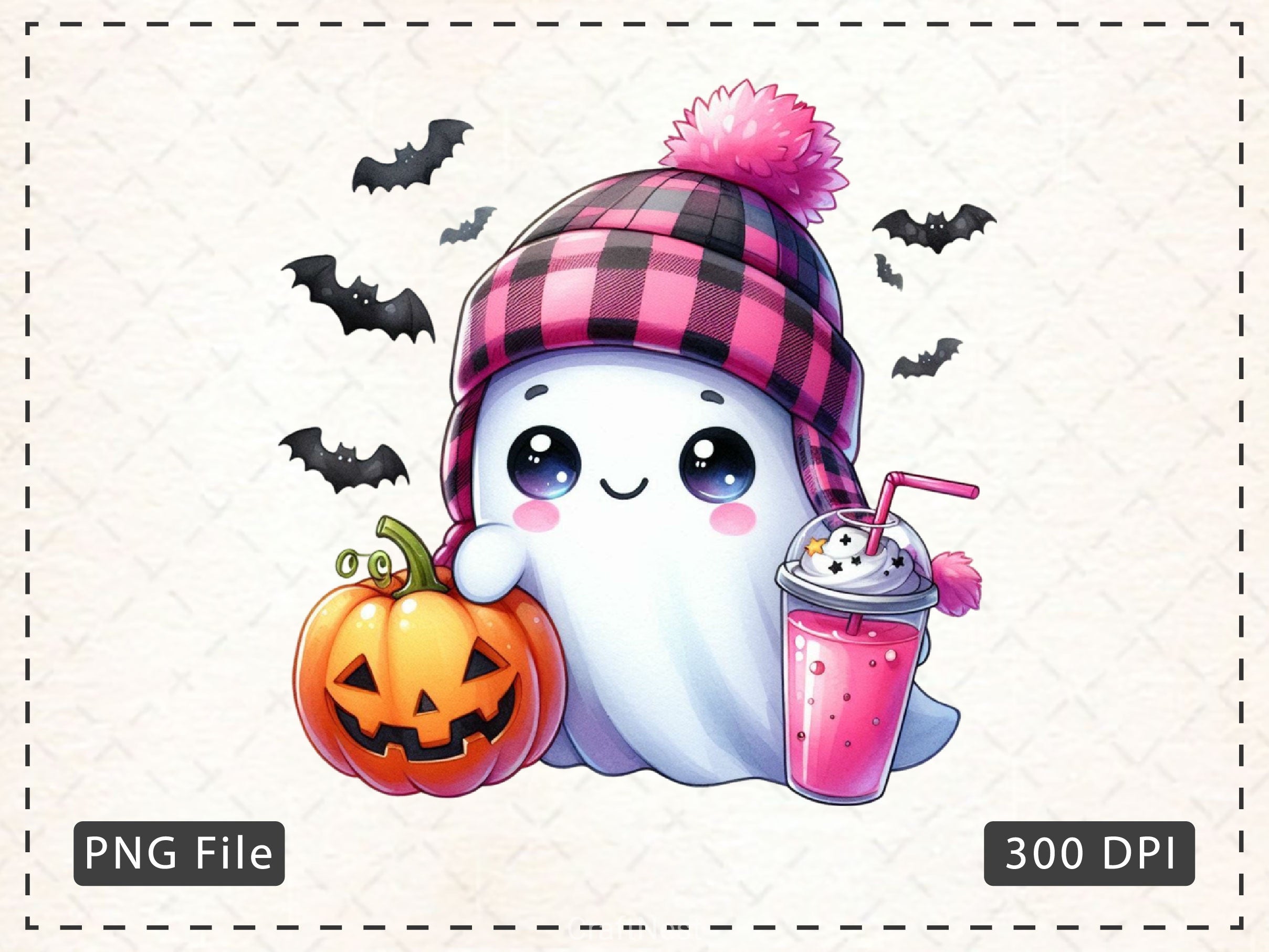 Cute Ghost Cute Halloween Clipart Bundle 4