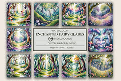 Enchanted Fairy Forests Background Papers - CraftNest - Digital Crafting and Art