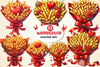 Valentine's Fries Clipart Bundle