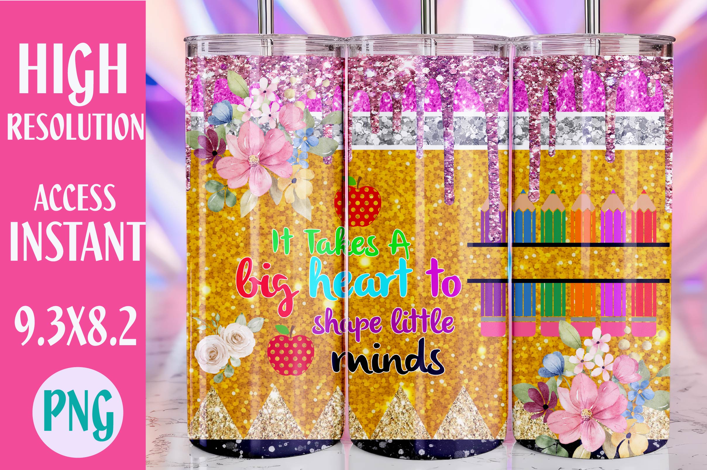 Teacher 20 Oz Skinny Tumbler Bundle