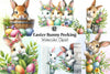 Easter Bunny Peeking Clipart Bundle