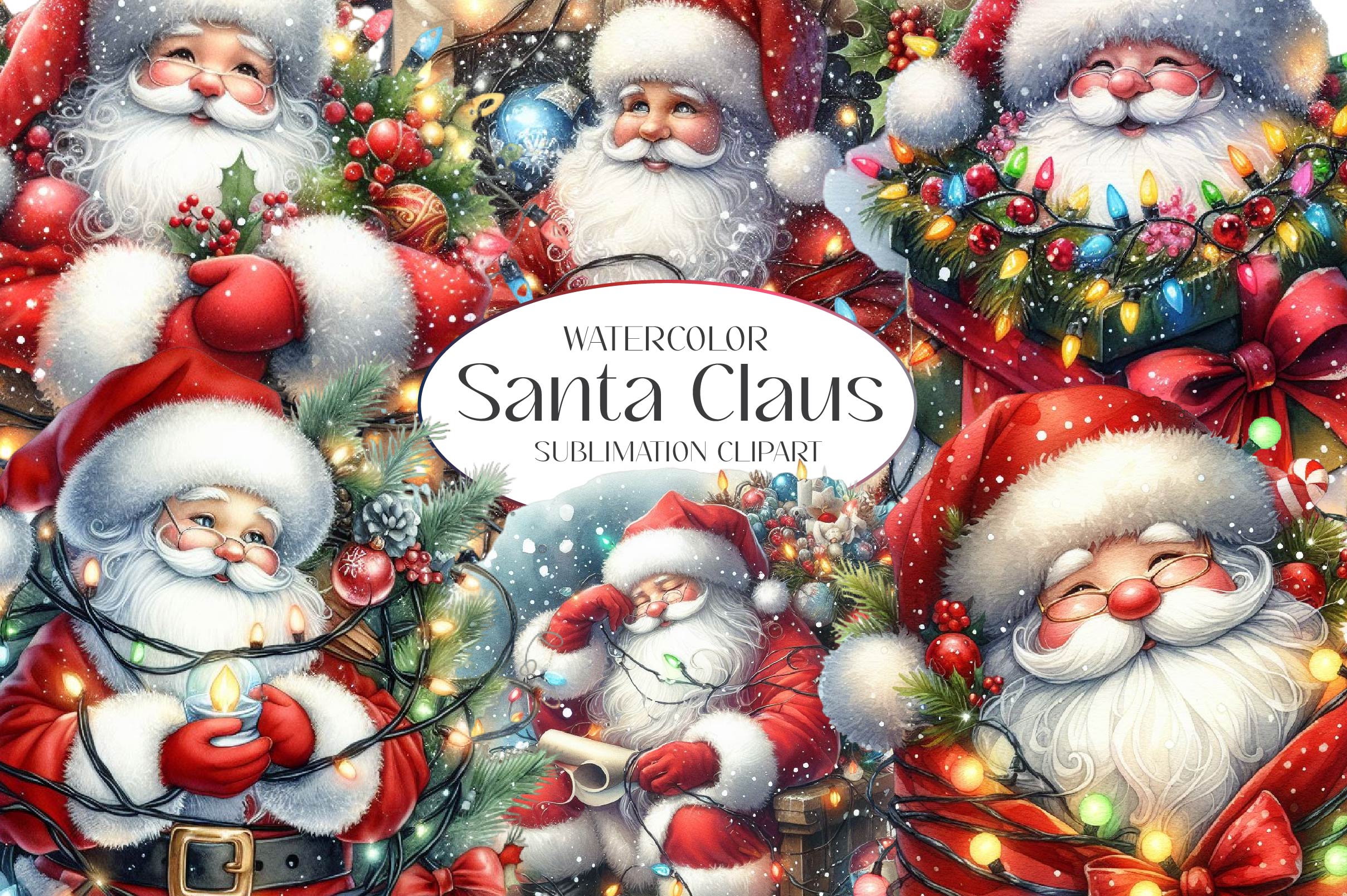 Santa Claus Clipart Bundle 2