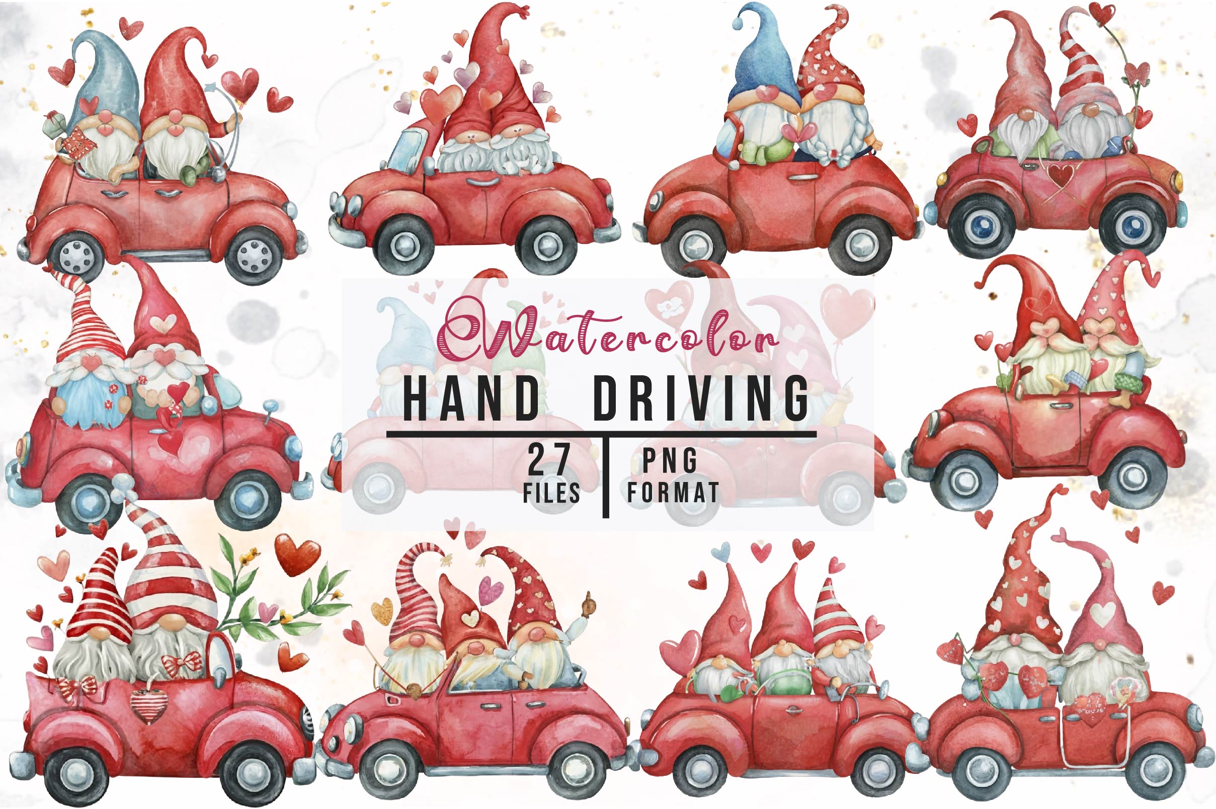 Hand Driving Clipart Bundle