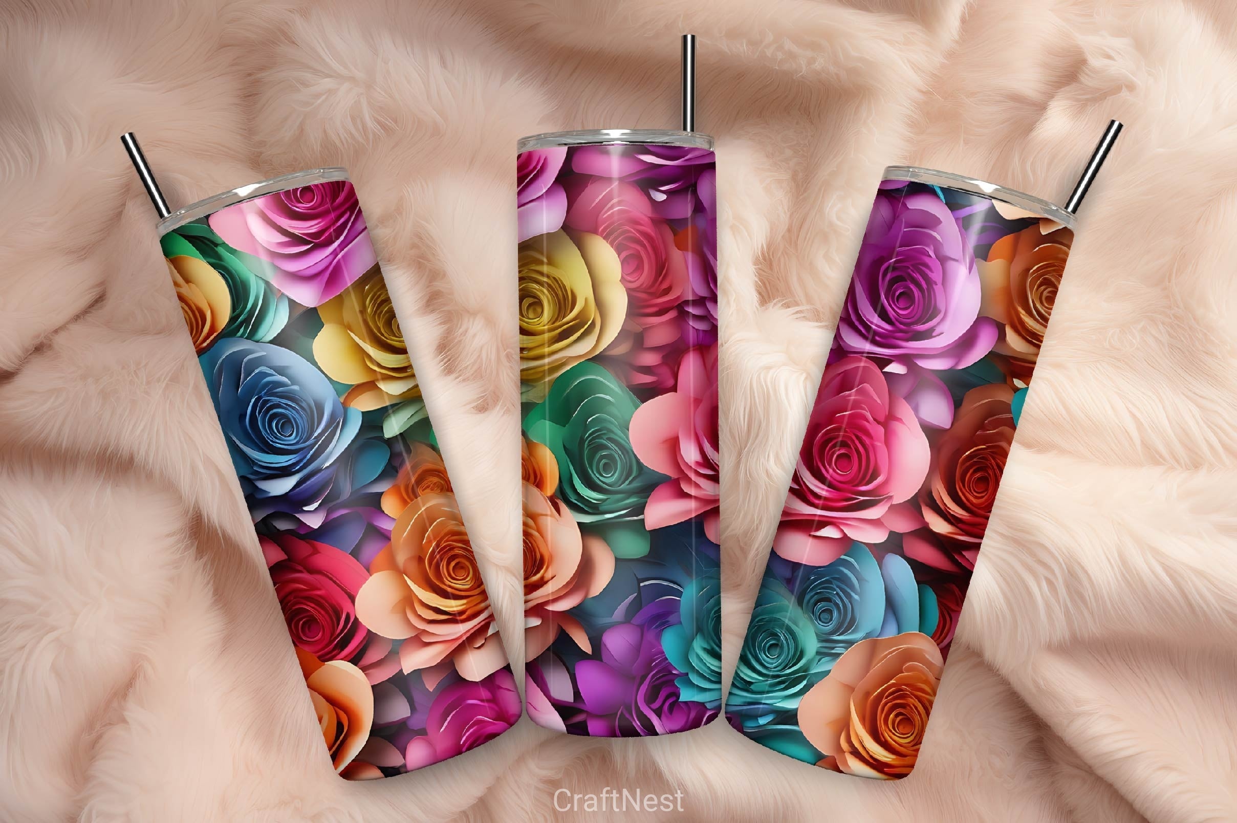 Flower Tumbler Wrap Bundle 30