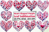Heart Shaped Purple Leaf Clipart Bundle