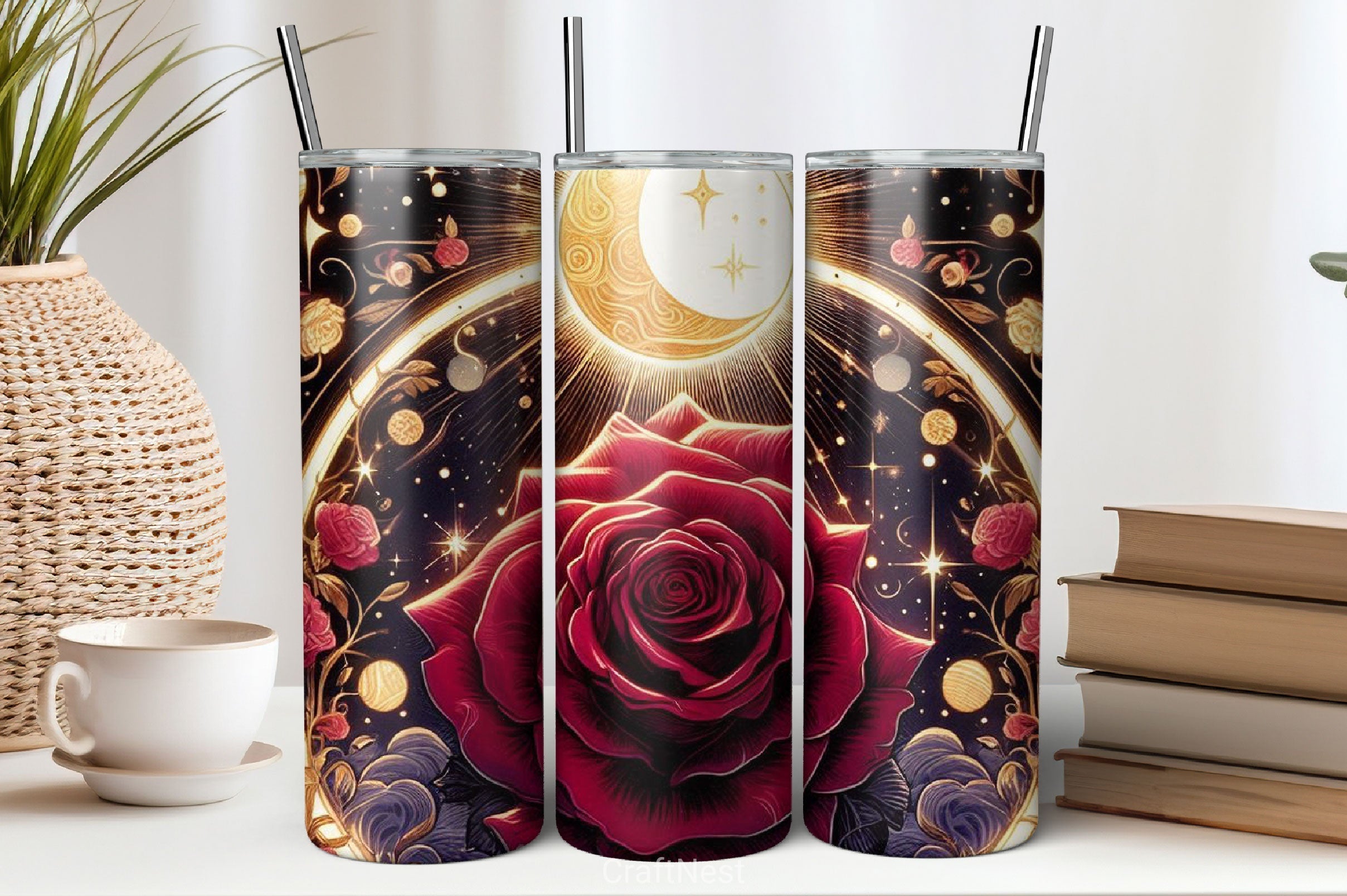 Rose Flowers Tumbler Wrap Bundle 3