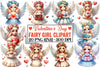 Valentine Fairy Girl Clipart Bundle