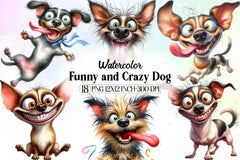 Funny Crazy Dog Clipart Bundle - CraftNest - Digital Crafting and Art