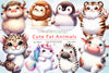 Cute Fat Animals Clipart Bundle 1