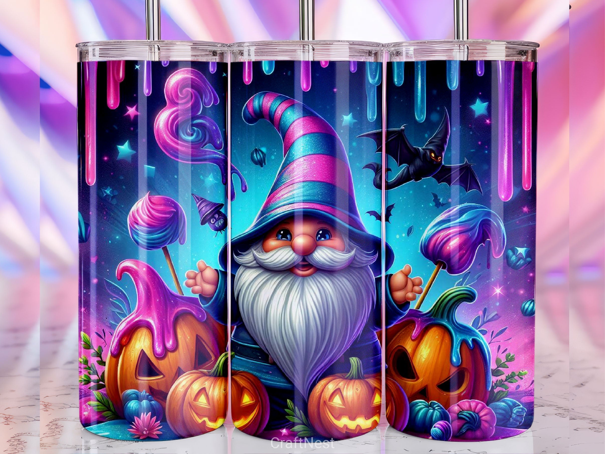 Halloween Gnome Tumbler Wrap Bundle 15