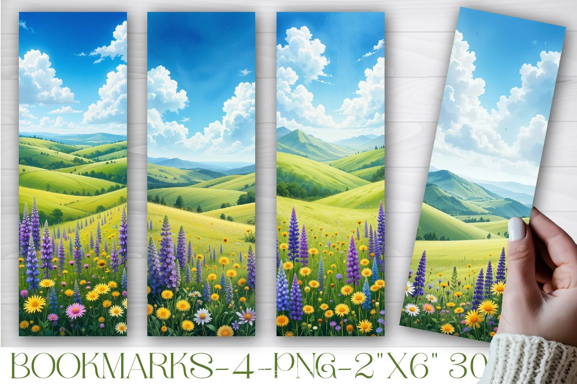 Blooming Flowers Bookmarks Journal - CraftNest - Digital Crafting and Art