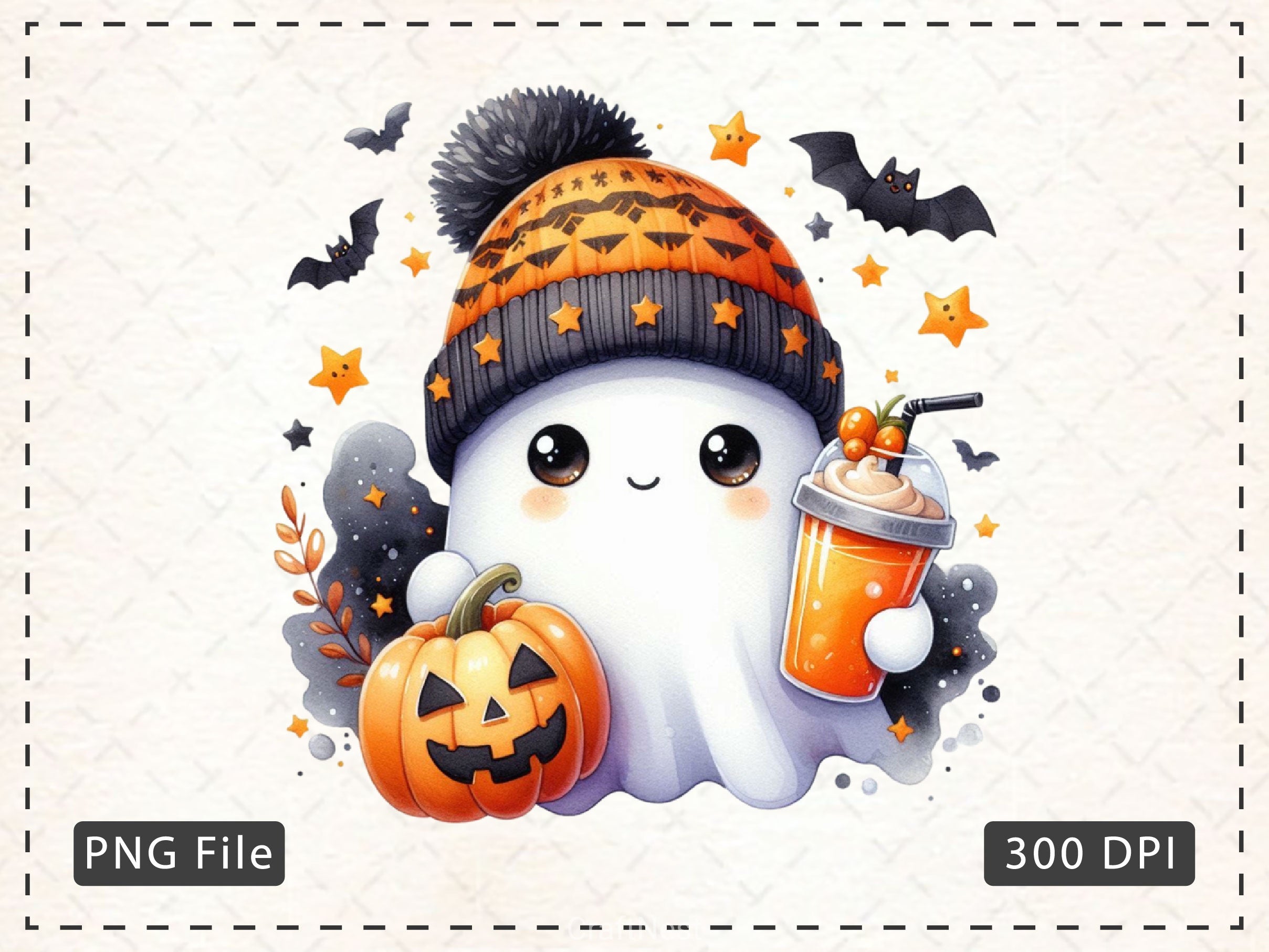 Cute Ghost Cute Halloween Clipart Bundle 9