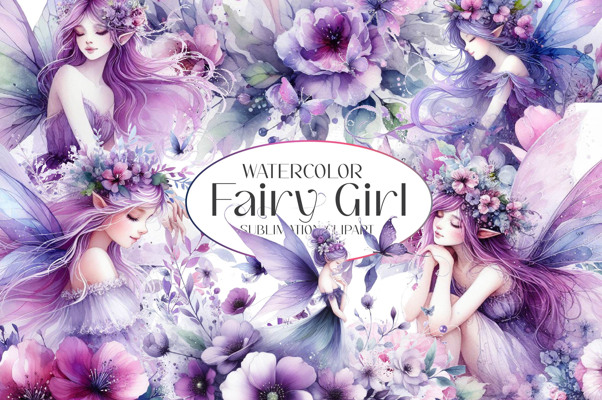 Fairy Girl Clipart Bundle