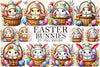 Easter Bunnies Clipart Bundle