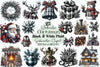 Black & White Plaid Christmas Clipart Bundle