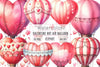Valentine Hot Air Balloon Clipart Bundle