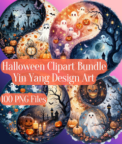 Yin Yang Halloween Clipart Bundle - CraftNest - Digital Crafting and Art