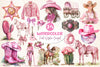Pink Western Cowgirl Clipart Bundle 2