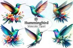Hummingbird Clipart Bundle - CraftNest - Digital Crafting and Art