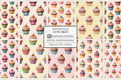 Cupcakes Seamless Papers - CraftNest - Digital Crafting and Art
