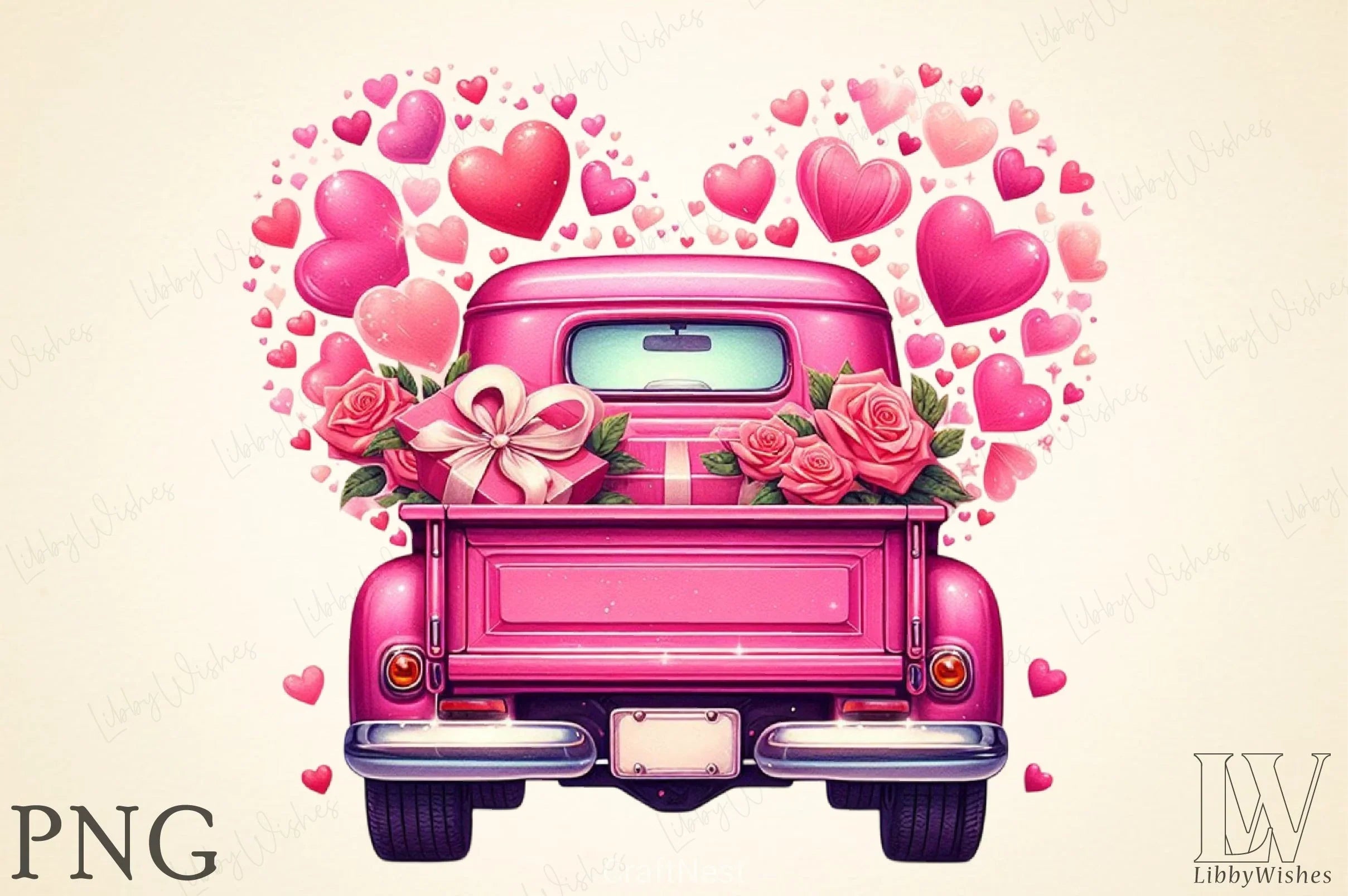 Truck Heart Clipart Bundle 2 - CraftNest - Digital Crafting and Art