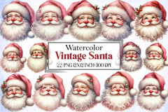 Vintage Santa Clipart Bundle - CraftNest - Digital Crafting and Art