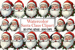 Santa Claus Clipart Bundle 9 - CraftNest - Digital Crafting and Art
