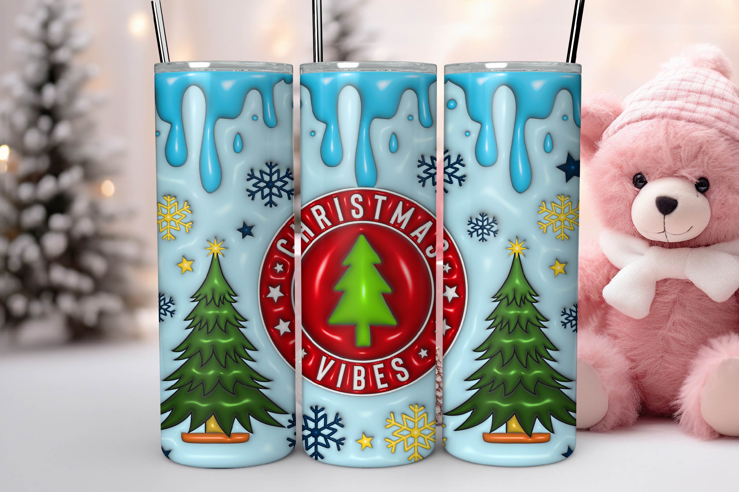 3D Inflated Christmas Tumbler Bundle 13