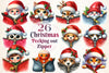 Christmas Peeking Out Zipper Clipart Bundle 4