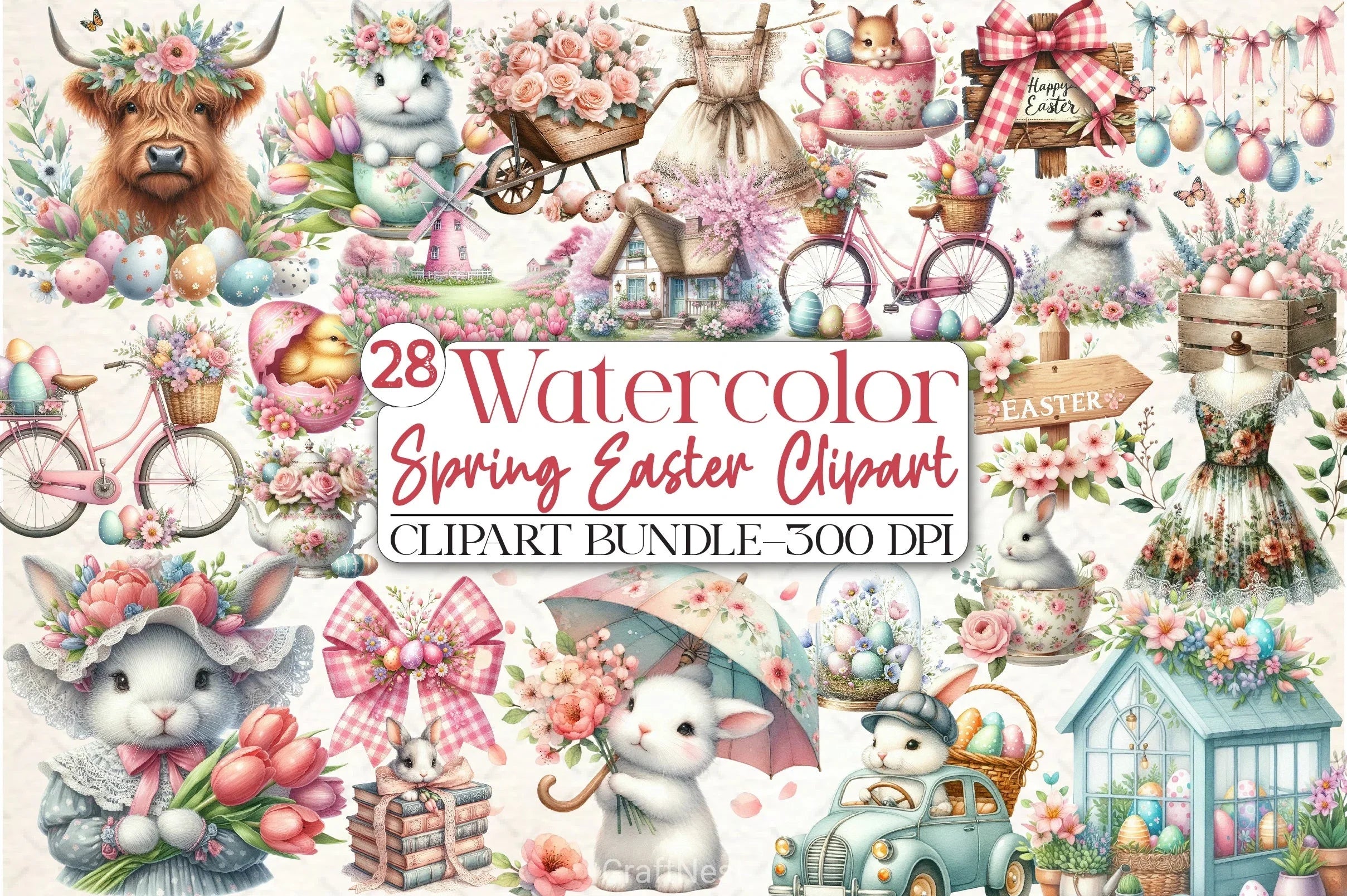 Spring Easter Clipart Bundle 2 - CraftNest - Digital Crafting and Art
