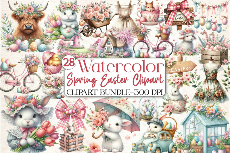 Spring Easter Clipart Bundle 2 - CraftNest - Digital Crafting and Art