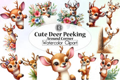 Cute Deer Clipart Bundle - CraftNest - Digital Crafting and Art