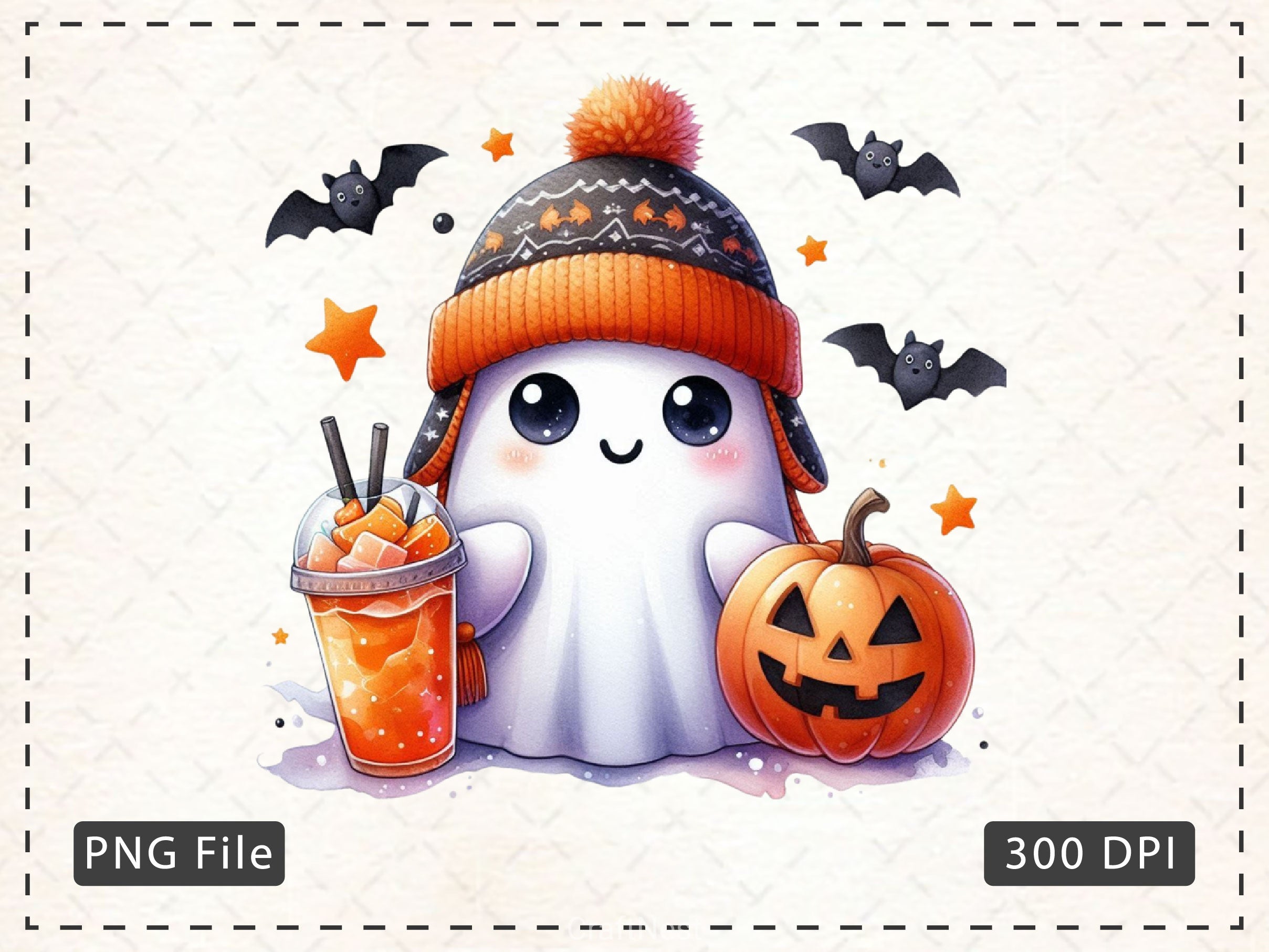 Cute Ghost Cute Halloween Clipart Bundle 6