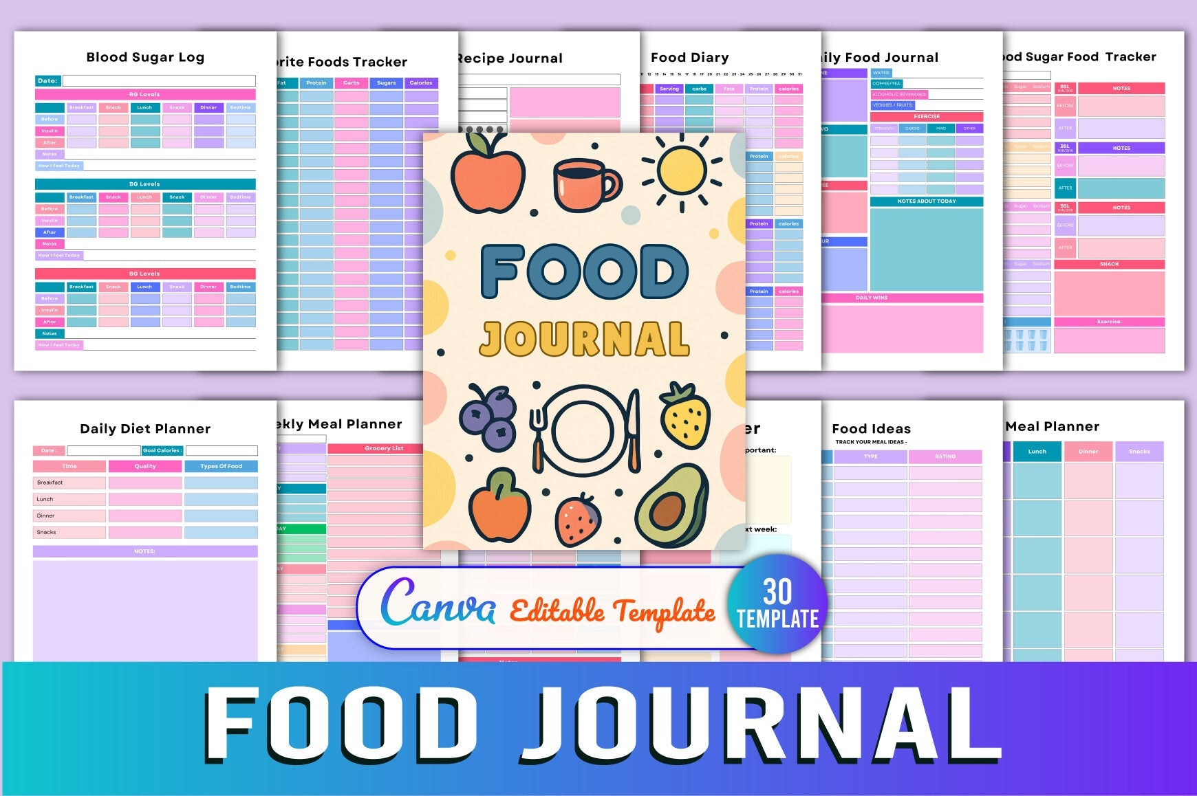Food Journal for Tracking Meals and Nutrition