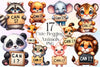 Cute Begging Animals Clipart Bundle