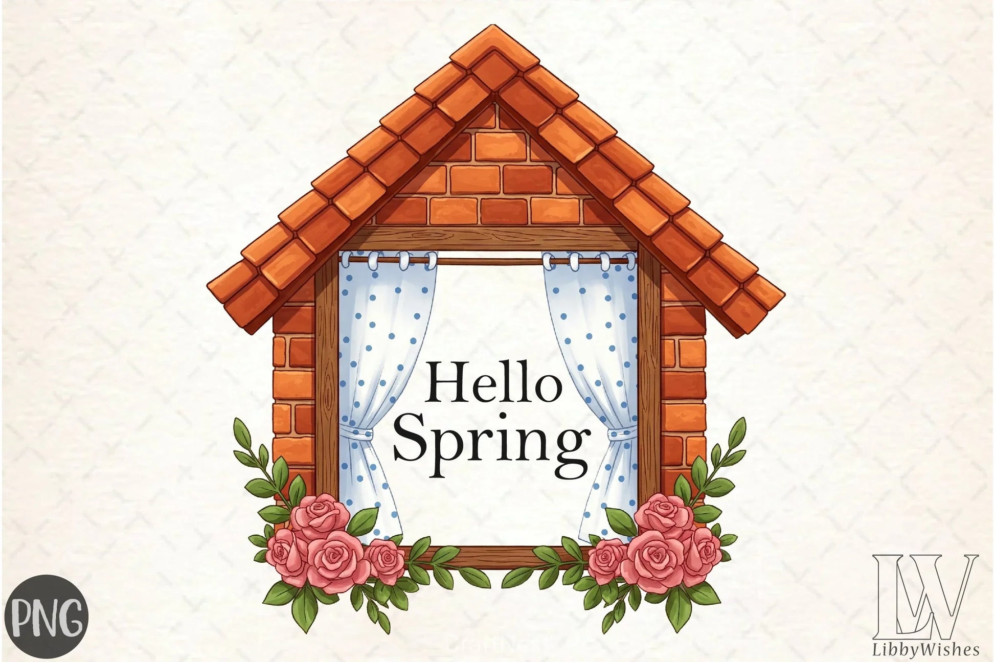Hello Spring Window Clipart Bundle - CraftNest - Digital Crafting and Art