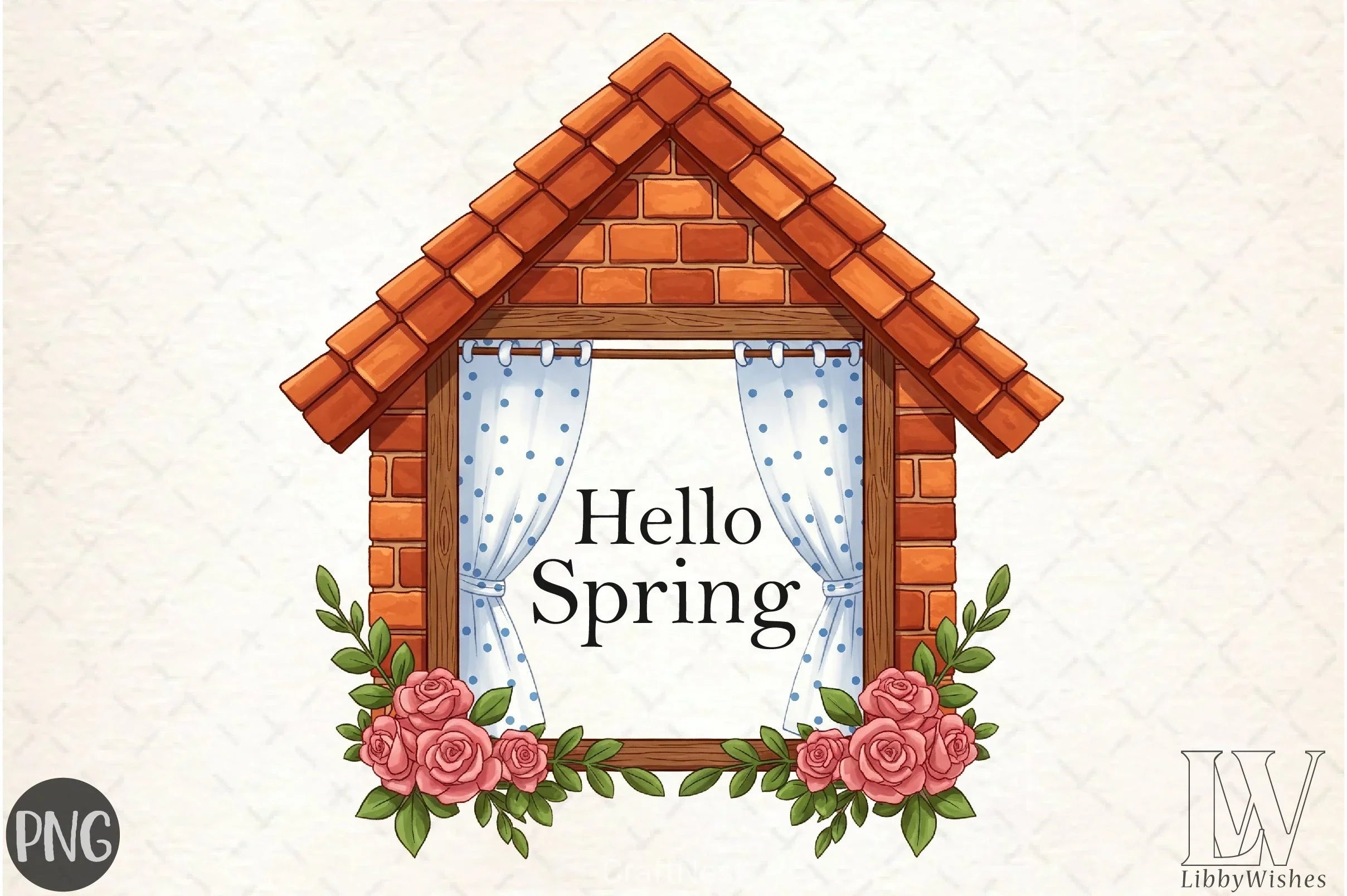 Hello Spring Window Clipart Bundle - CraftNest - Digital Crafting and Art