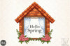 Hello Spring Window Clipart Bundle